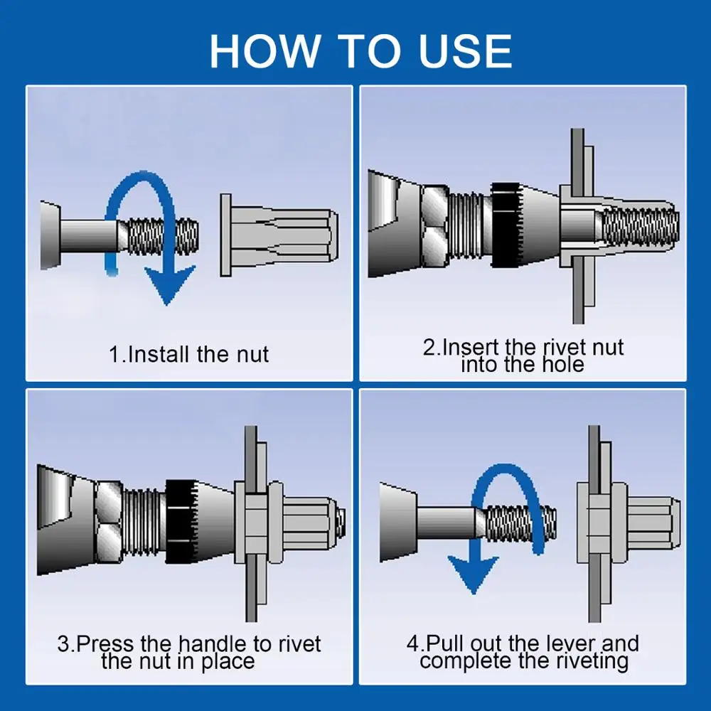 2-30pcs flat head rivet nut stainless steel m3 m4 m5 m6 m8 m10 m12 rivnut zinc plated cap rivet threaded nut
