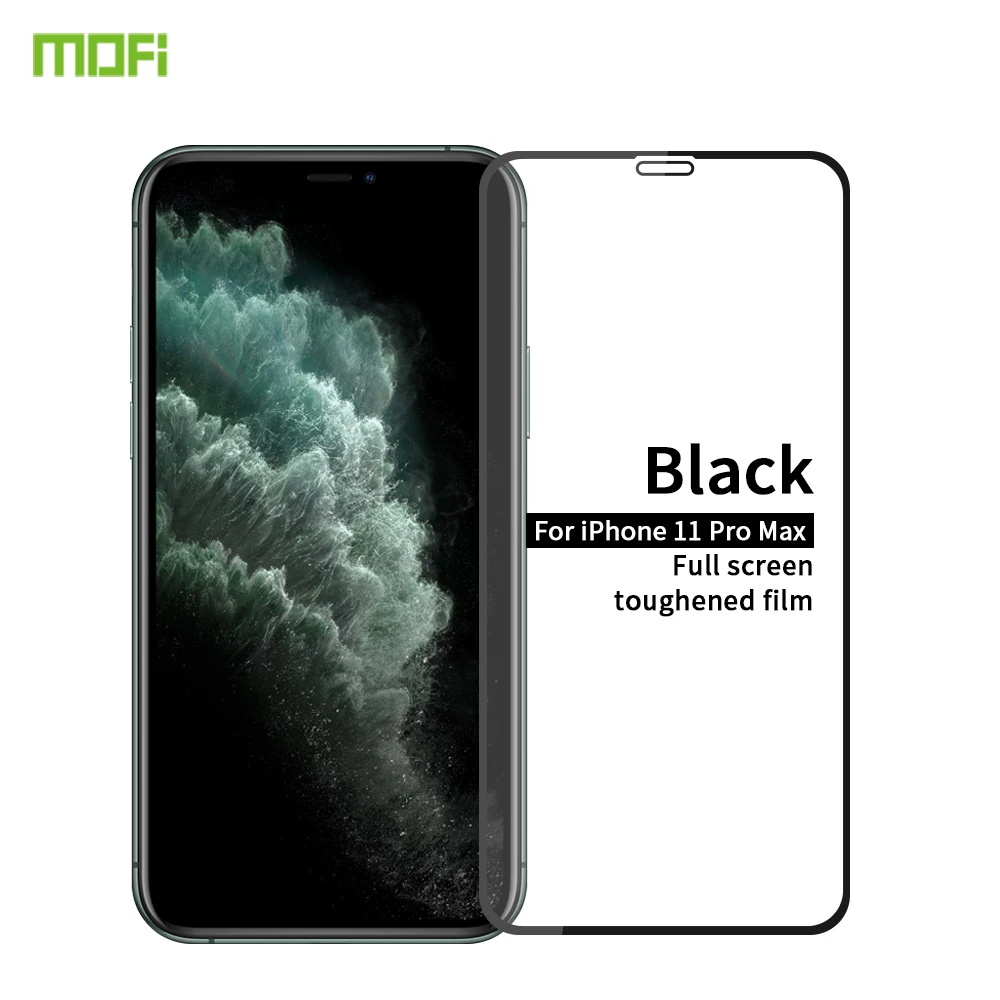 

for iphone 11 pro Max Tempered Glass Original Mofi Full Cover Screen Protector for 11 pro max Glass Tempered Protective Film