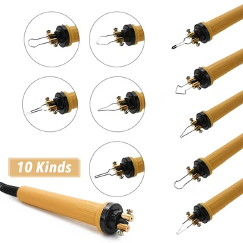 

Hot Adjustable Temperature 110V/220V Wood Burner Pyrography Pen Burning Machine Gourd Crafts Tool Set With Welding Wire