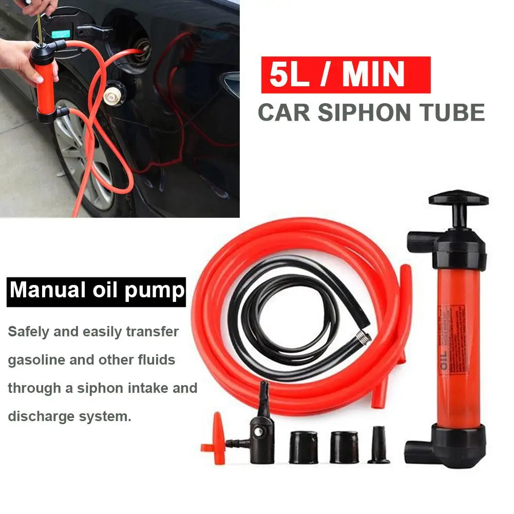 

Portable Plastic Manual Oil Pump Oil Extractor Fuel Gas Water Changer Oil Drum Suction Pipe Car Hose Inflatable Pump Tool