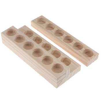 

Natural Wood Display Rack Demonstration Station For 15Ml Bottles 6/12 Holes Wooden Essential Oil Tray Handmade