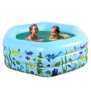 

Kids Inflatable Pool Children Bathing Tub Thicken Inflatable Square Swimming Pool For Chirld