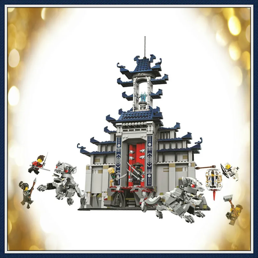 

1449pcs Ninja Ancient Temple Battle Ultimate Construction 10722 Model Building Blocks Children Toys Bricks Compatible With 70617