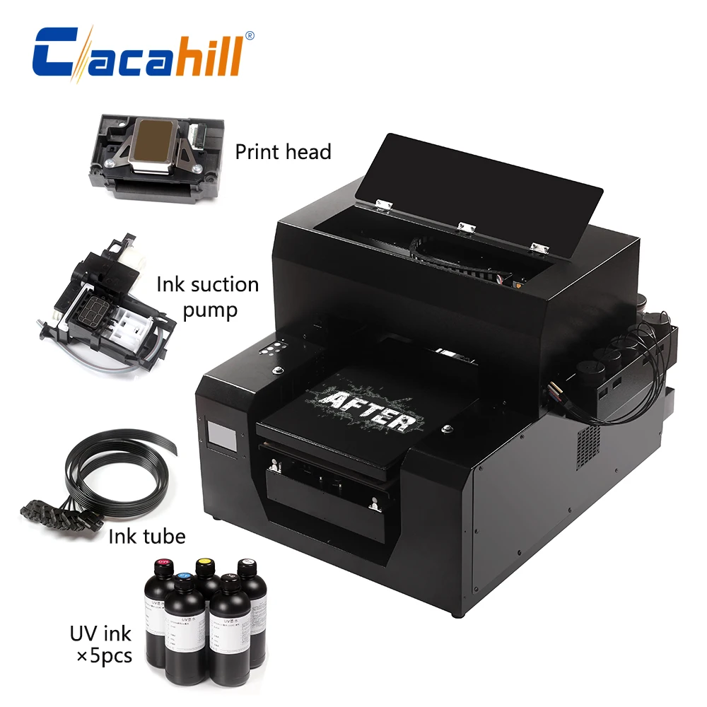 

2-in-1 UV printer A3 inkjet flat cylindrical infrared automatic height measurement for leather/ceramic/plastic/wood printing