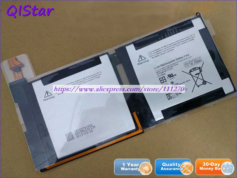 QISTAR 7,4 V 4120mAh подлинный P21GK3 X865745-002 Аккумулятор для ноутбука samsung microsoft Surface RT серии ноутбук компьютер