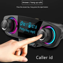 

TTFTFP Car MP3 Player Auto Double USB Charger Support Multilanguage Bluetooth Hands-Free FM Transmitter Mobile Voice Navigation