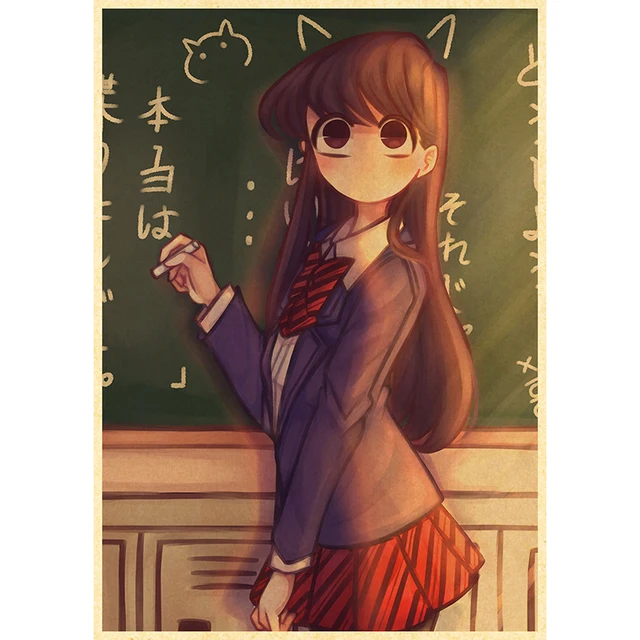 Komyushou Desu Posters Anime Komi Cant Communicate Poster Kraft Paper Vintage Home Room Art Wall Stickers 45