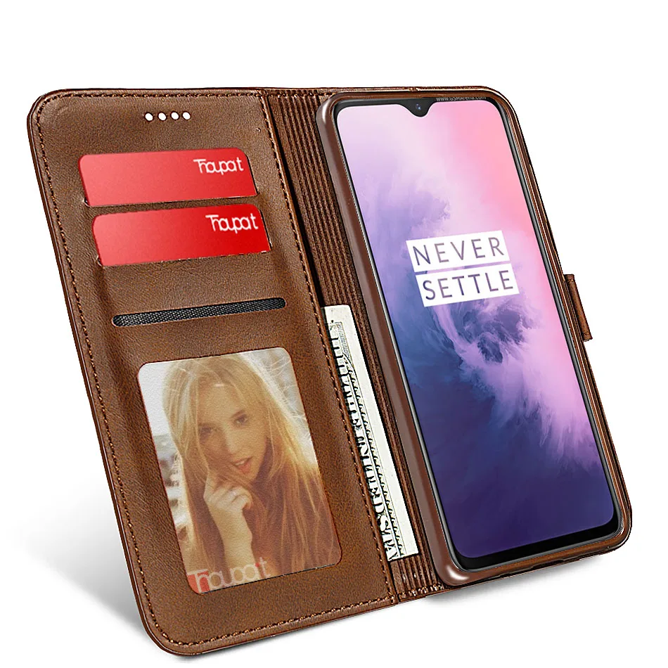Винтажный кожаный чехол для Oneplus 7 Pro Oneplus7 ручной работы Флип кожаный чехол кошелек чехол s для Oneplus 7 чехол книжка фоторамка