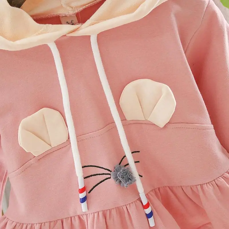 Baby Girl Kids Spring Autumn Clothes Long-Sleeves Cartoon Hoodie Sweatshirt