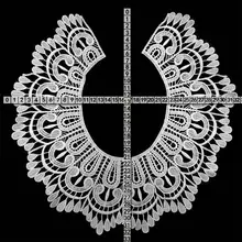 Кружевной воротник, молочный Шелковый воротник с вышивкой, трехмерный полый нагрудный цветок поддельный воротник, DIY кружевные аксессуары