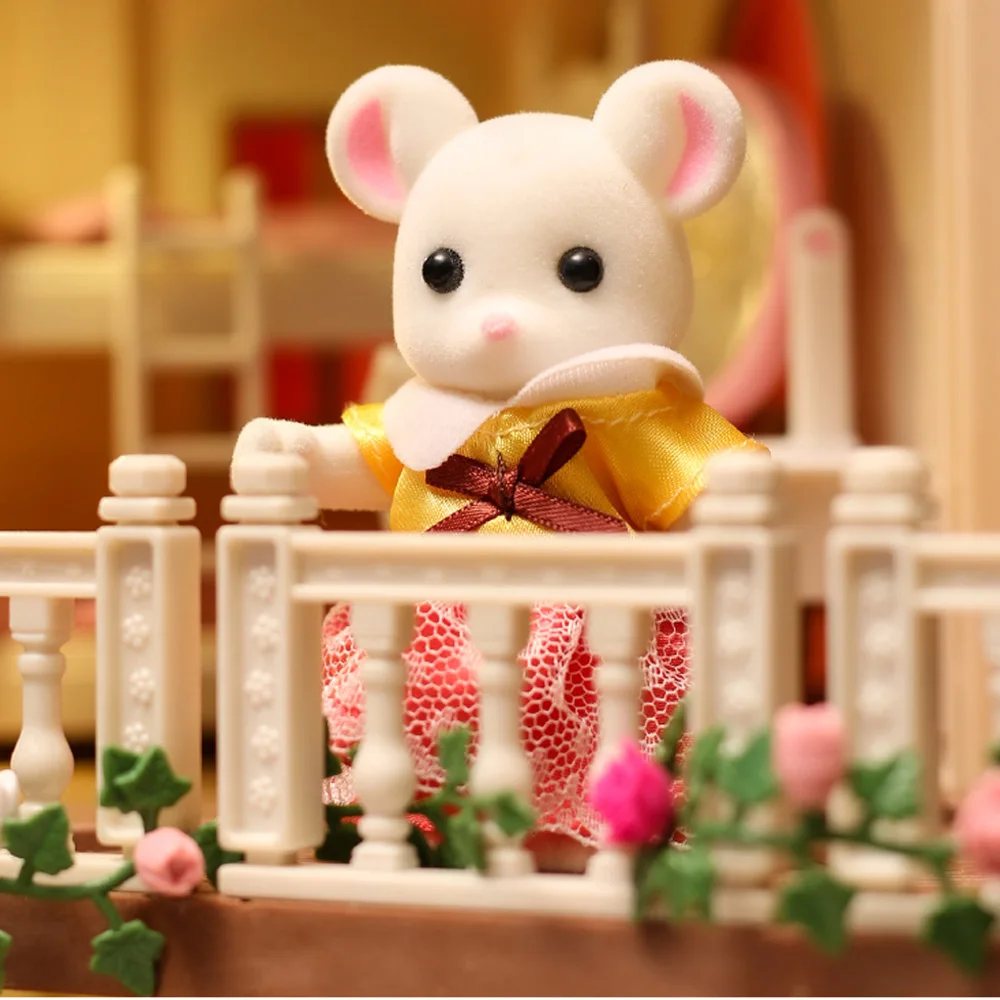 Forest Family 1/12 Scale Bus Furniture Miniatures For Dollhouse Accessories Chairs Kitchen Toy Play House Christmas Girl Gift 6