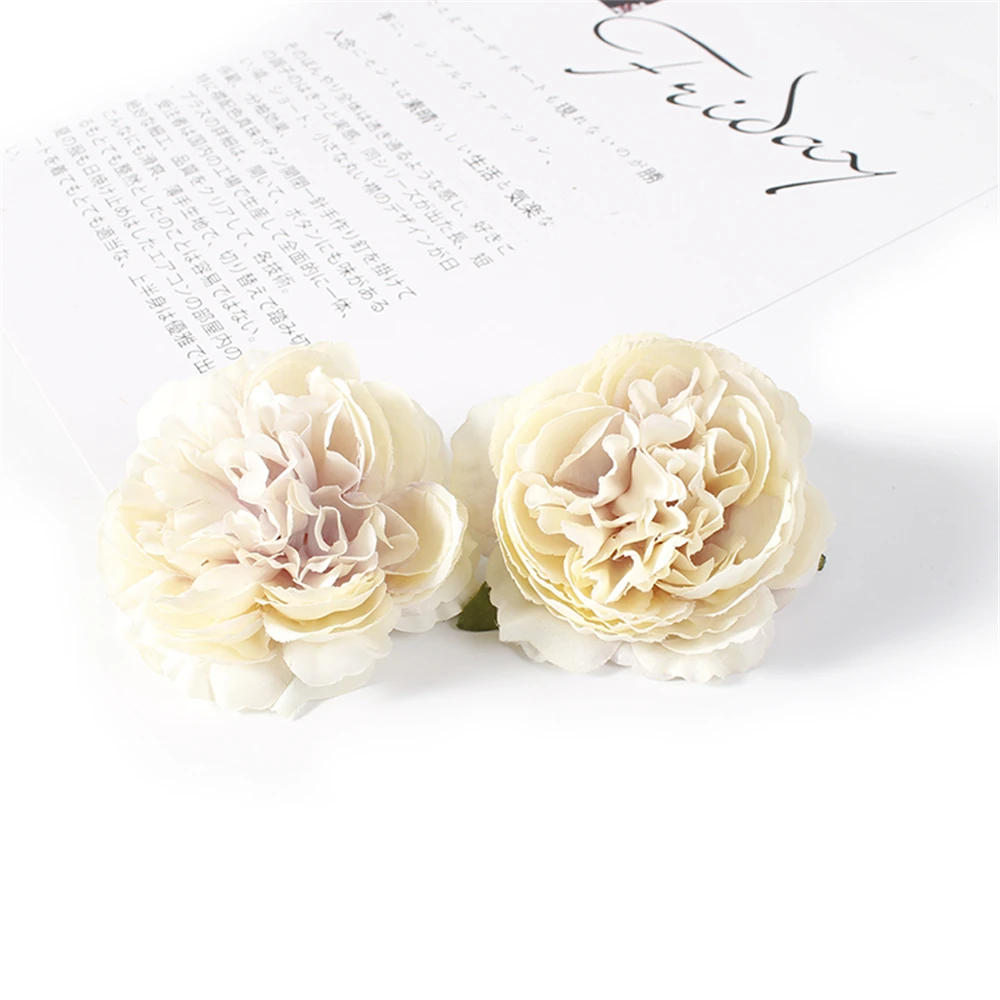 10pcs 8cm peony Artificial Flower Silk Fake Flower For Wedding Home Decorative Flower DIY Wreath Gift Box Fake Flower Decoration