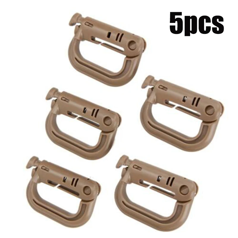 

Carabiner D-Ring Key Chain Clip Hook Camping Buckle Snap Nylon + Metal Equipment