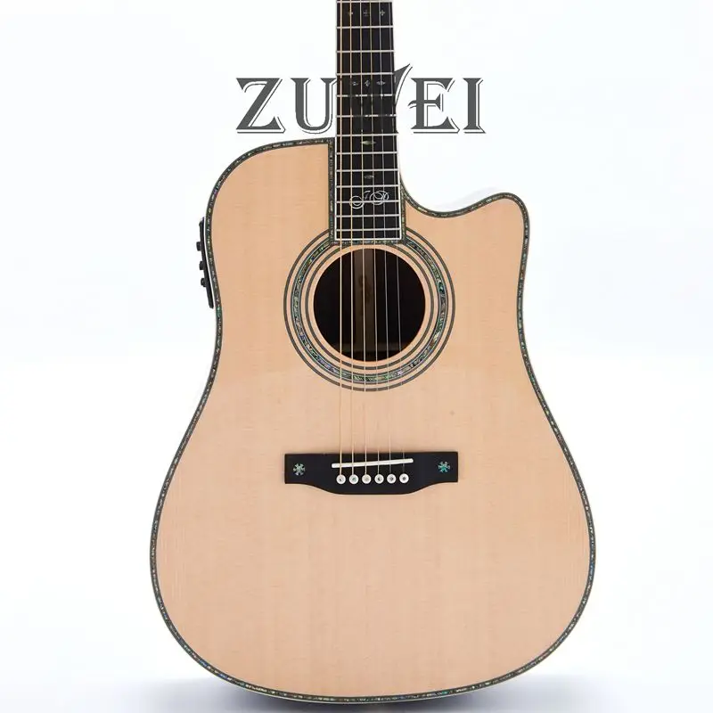 Full Solid 6 Strings C Style 45E Acoustic Guitar Fishman EQ Solid Spruce Top Grover Tuner Ebony Full Solid 6 Strings C Style 45E Acoustic Guitar Fishman EQ Solid Spruce Top Grover Tuner Ebony