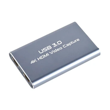 

Full HD Game Recorder Aluminum Alloy Grabber 4K HDMI Mini Portable Dongle Live Streaming Video Card For Windows USB 3.0