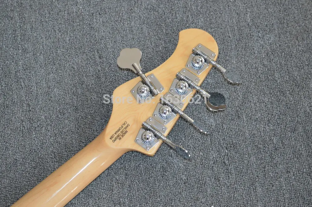Новая+ завод+ белый 5 струн из Эрни мяч Басс гитара Music Man Stingray бас-гитара Musicman deluxe для электрической бас-гитары активные звукосниматели 9В батареи