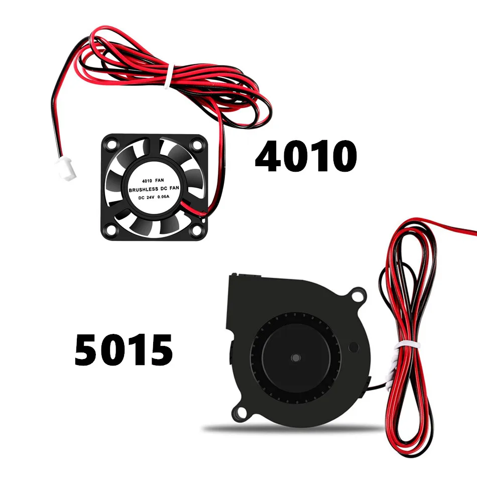 5015 4010 12V&amp24V Cooling Turbo Fan Brushless 3D Printer Parts 2Pin For Extruder DC Cooler Blower Part Black Plastic Fans | Компьютеры