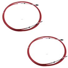 2 Pieces 12Ft Boat Motor Throttle Control Cable Fits for Yamaha, 10-32UNF Threaded Connectors
