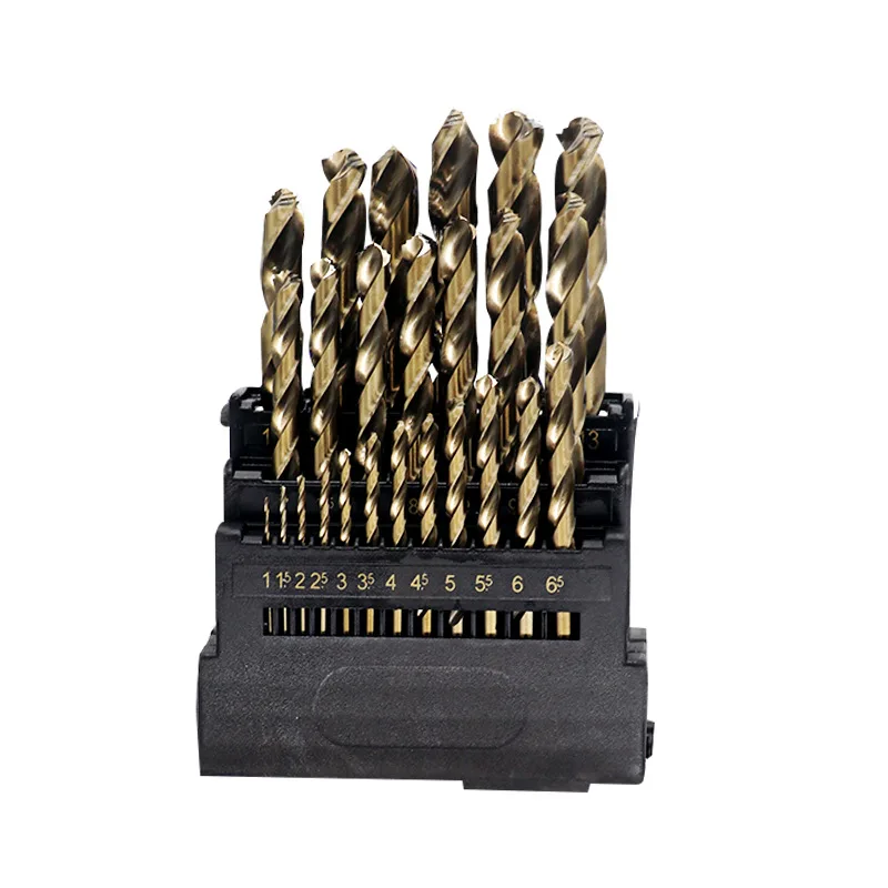 Grinding Fairy M42 3-blade 25-Piece High Cobalt Copper Iron Aluminum Wood Stainless Steel Linen Flower Color Drilling Bit Set Me