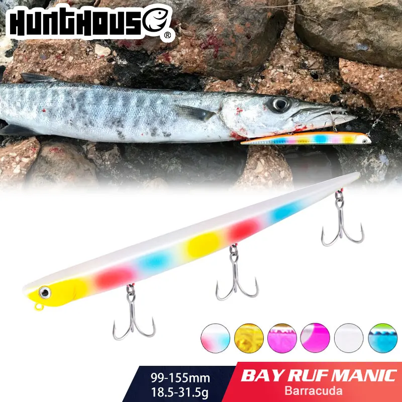 Hunthouse swimbait bay ruf manic рыболовная приманка, приманка-карандаш, Тонущая 99 мм, 18,5 г, 155 мм, 31,5 г, крючок для морского окуня