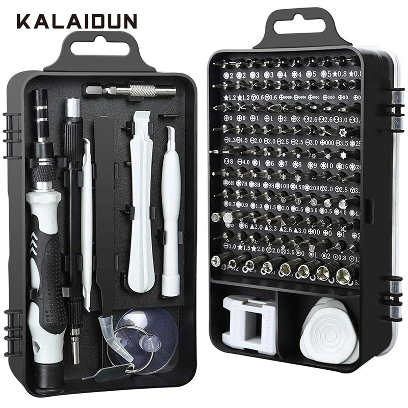 

KALAIDUN Screwdriver Set 115 In 1 Bit Precision Magnetic Screw Driver Torx Bits Insulated Multitools Phone Repair Hand Tools Kit