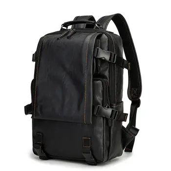 

Multifunction Men's Bag Leather Backpack For Men Vintage Backpack Teen School Bag For Backpack Men's Travel Bags Male