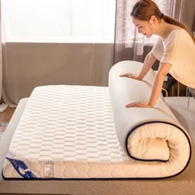 Matelas en Latex à mémoire de forme, 6CM, en coton, épais, haute résilience, respirant, tricoté, à la mode