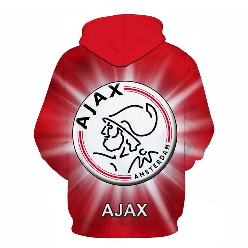 Ajax толстовки Осенние мужские пуловеры мужские пальто Повседневная мода Футбол Ajax печать 3D толстовки унисекс хип хоп с капюшоном S-6XL