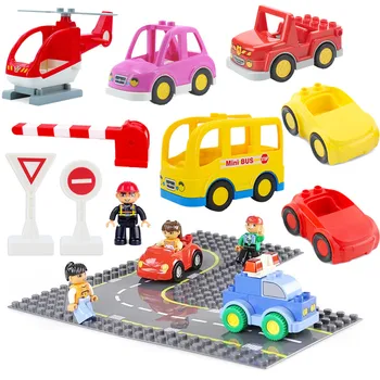 

Big Size City Road Street Particle Base Plate Straight Curve Baseplate Board Building Blocks Sets Duplos Bricks Educational toys
