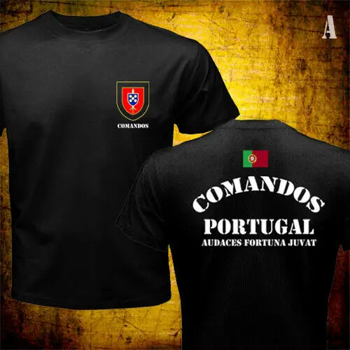 T‑shirt Collector Portugal Commandos – Manches Courtes Motif Militaire – Vert – Neuf Avec étiquettes