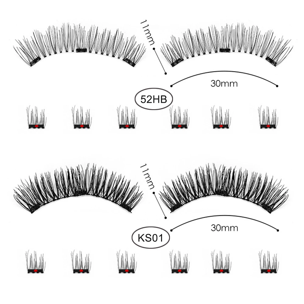 3d 25 мм 6 пар магнитных накладных ресниц натуральный 5d норковые накладные ресницы полоски удлинитель ресниц поставки