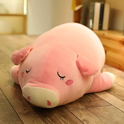 Kawaii розовая Мягкая игрушка "поросенок" игрушка Большая мягкая спальная подушка для девочки подарок 39 дюймов 100 см DY50716 - Цвет: Pink