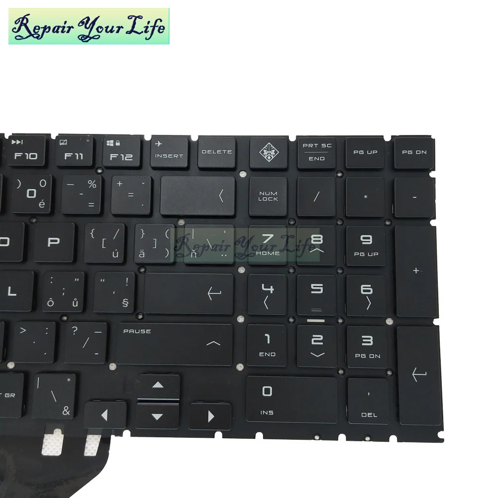 Retroiluminado Rgb Colorido Teclado Backlit para hp Omen 15-dc 15-dh Dc0086nr 15-dc001 cs Czech Eslováquia Laptops Teclados Nsk-xp2bq - Imagem 3