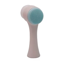 3D Чистка стирка лица вибрационная Массажная щетка двухстороннее Силиконовое очищающее средство для лица отшелушивающее средство для удаления прыщей и угрей