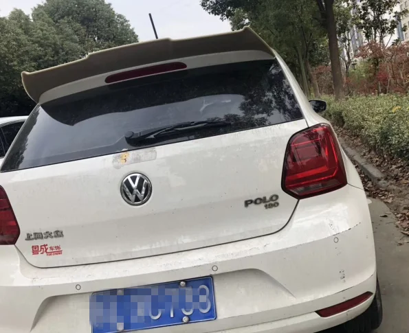 Спойлер для VW Polo, задний багажник, крыло, 2010- год, спойлер, грунтовка или сделай сам, цветной задний спойлер для автомобиля