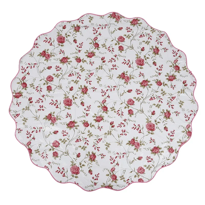 

Pastoral Round Table Cloth PVC Plastic Table Cover Flowers Printed tablecloth Waterproof Home Party Wedding Decoration 137cm #5