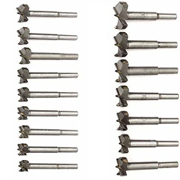 

16pcs 15mm-35mm Silver Drill Bits Cutter Boring Hole Saw Woodworking CNC Tools