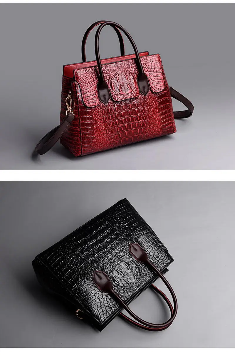 DIINOVIVO классическая сумка с текстурой под кожу крокодила брендовая дизайнерская женская сумка большой емкости OL сумка через плечо женская WHDV1224