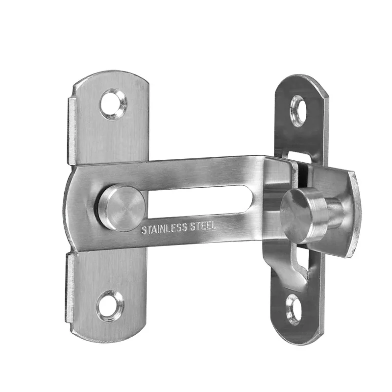 For Window Anti-theft Cabinet Fitting Hasp Latch Hotel Sliding 90 Degree Door Lock Stainless Steel Barrel Bolt Household door latch