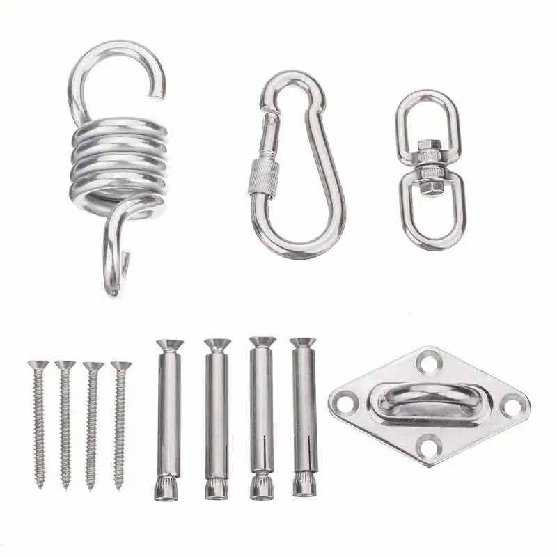 

Hammock Chair Hanging accessories Kit Capacity Hammock Spring, Swivel Hook, and Ceiling Hammock Mount