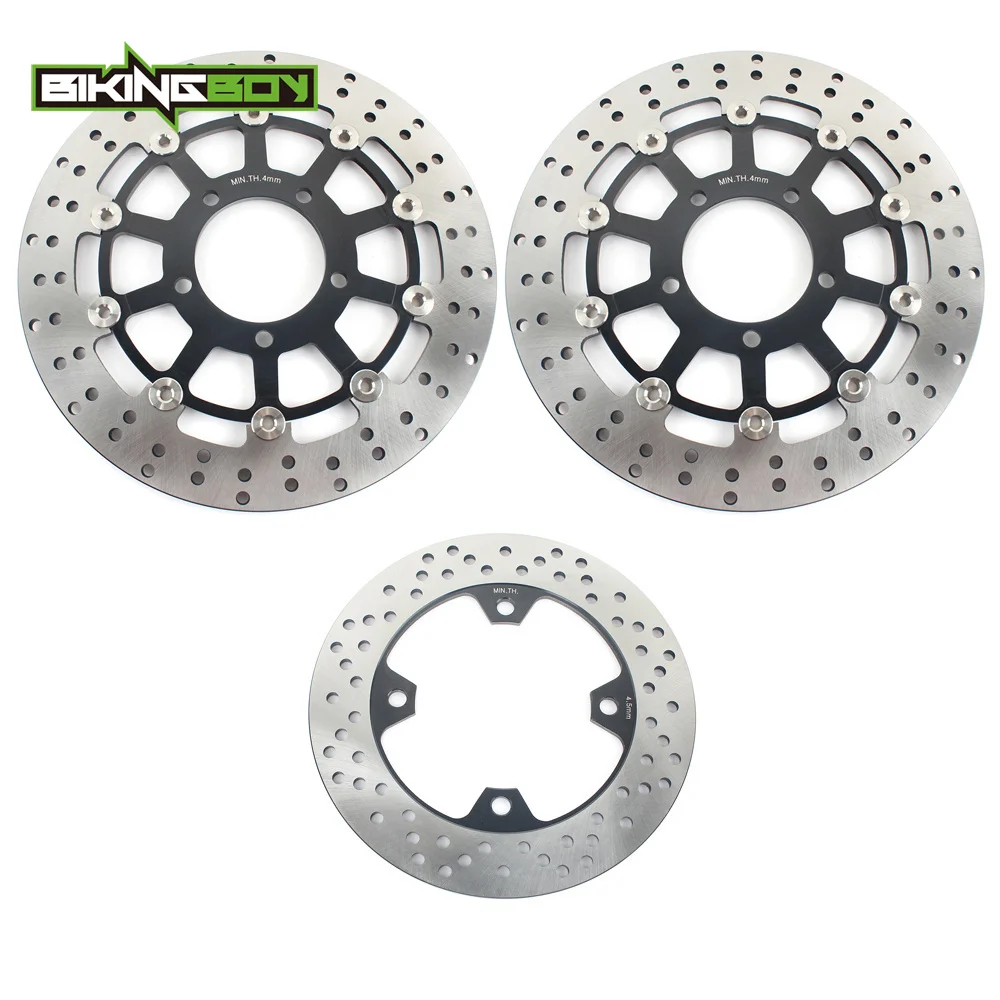 BIKINGBOY для KAWASAKI ER-6F ER-6N 06-16 ZX10R 04-07 ZX6R 636 05-06 ZX-6R 600 07-17 KLE 650 спереди и сзади тормозные диски роторы
