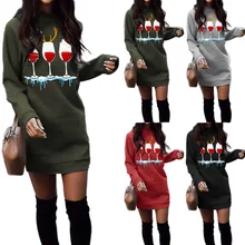 

Plus Size Christmas Hoodies Snowman Print Top Tee Women Long Sleeve Hoodie Female SweaHoodies Tunic Pocket Christmas Top