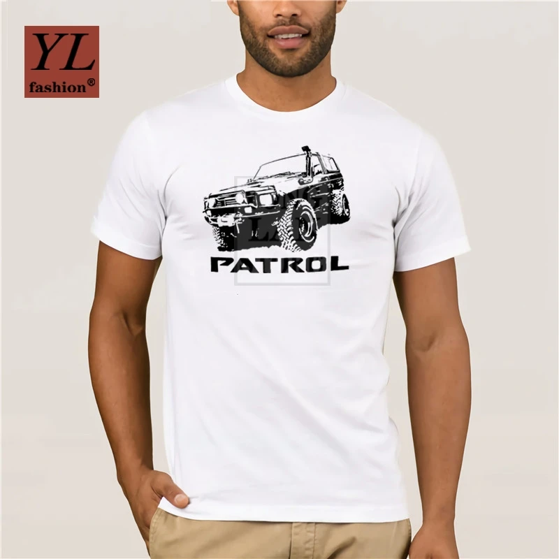 

Summer Style Men Tee Shirt Off Road Patrol Car Premium Cotton T Shirt Multi Color Personality T-shir