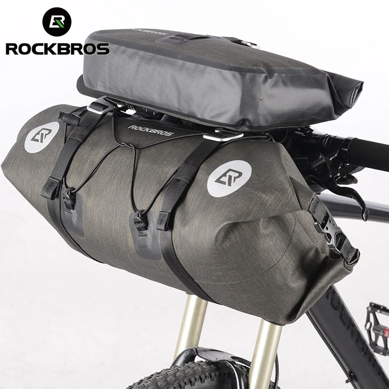 ROCKBROS, большая емкость, MTB, для велосипедного руля, сумки, водонепроницаемые, для велосипеда, передняя Труба, сумки, передняя рама, для багажника, для велосипеда, аксессуары
