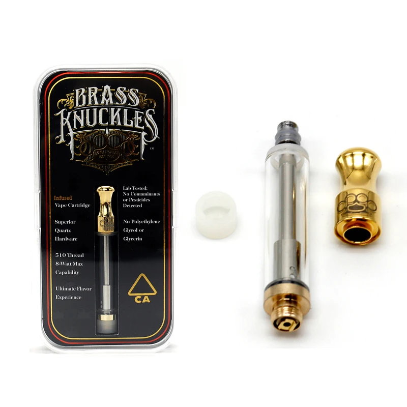 

Brass Knuckles Cartridge Style CBD 1.0ml Capacity Ceramic Coil CBD oil Cartridge Tank For Vape Box Mod Electronic Cigarette