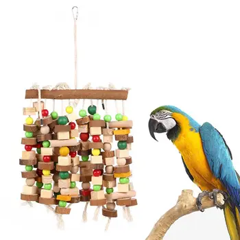 

NEW-Bird Chewing Toy Large Medium Parrot Cage Bite Toys African Grey Macaws Cockatoos Eclectus
