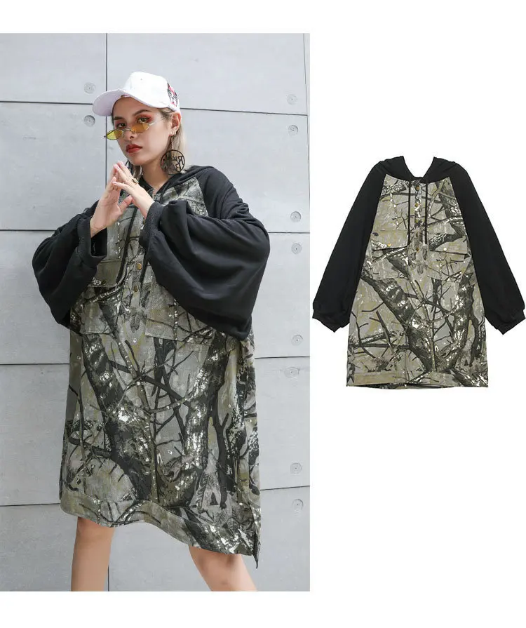 TVVOVVIN Drawstring Women Hoodies Korea Fashion New Elegant Hooded Collar Batwing Sleeve Long Small Fresh Casual Hoodies F686