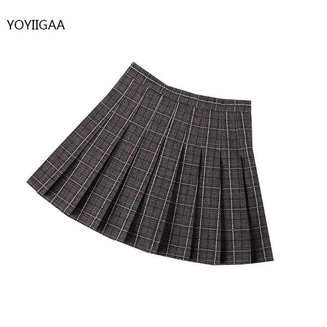 Summer Women Pleated Skirt High Waist Female Plaid Skirts Preppy Style Ladies Girls Dance Mini Skirt Fashion Chic Woman Skirts a10