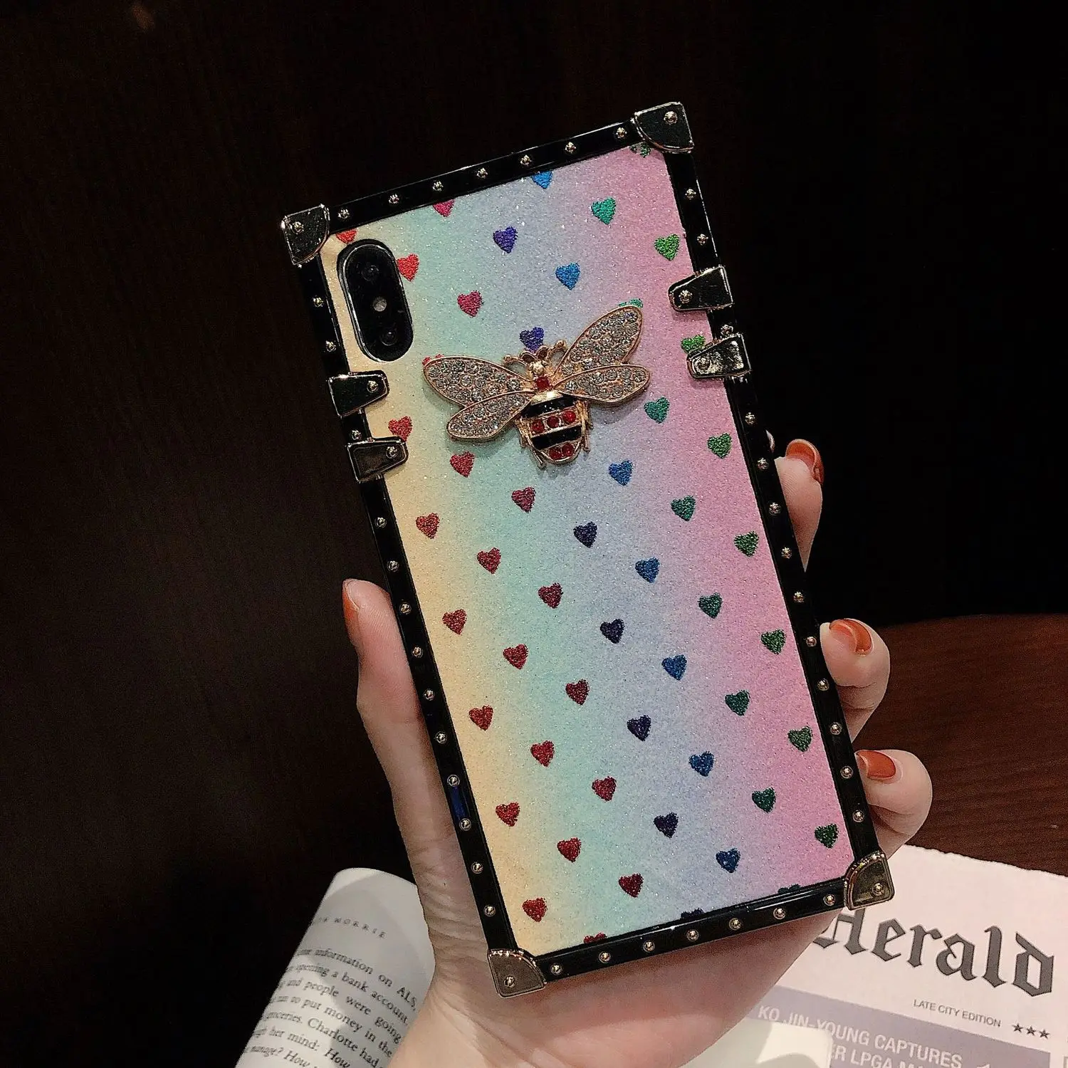 VOZRO Tide Bees Shimmering For Iphone 8 Plus 6s 6 X 7 Case Love Hand Shell 5