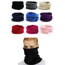 Unissex cachecóis 3in1 inverno polar velo pescoço mais quente snood cachecol chapéu feminino masculino roupa de esqui térmica snowboard mais quente máscara facial 30(China)
